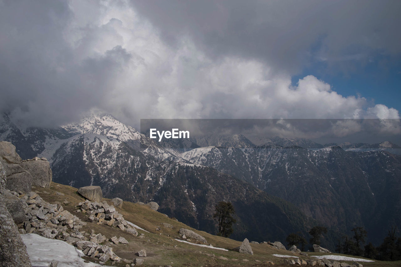 PANORAMIC SHOT OF MOUNTAINS AGAINST SKY