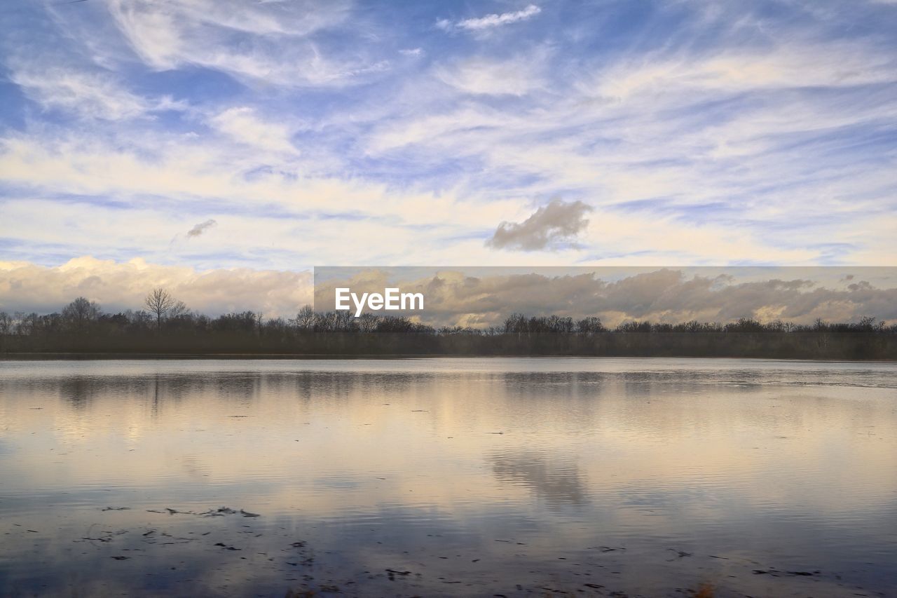 LAKE AGAINST SKY DURING SUNSET