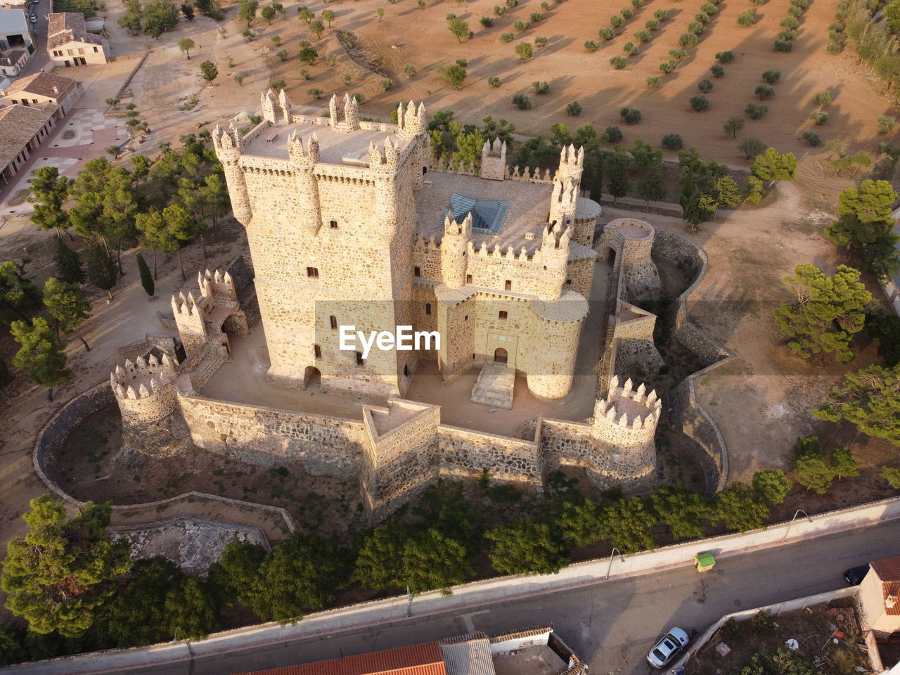 HIGH ANGLE VIEW OF OLD BUILDINGS