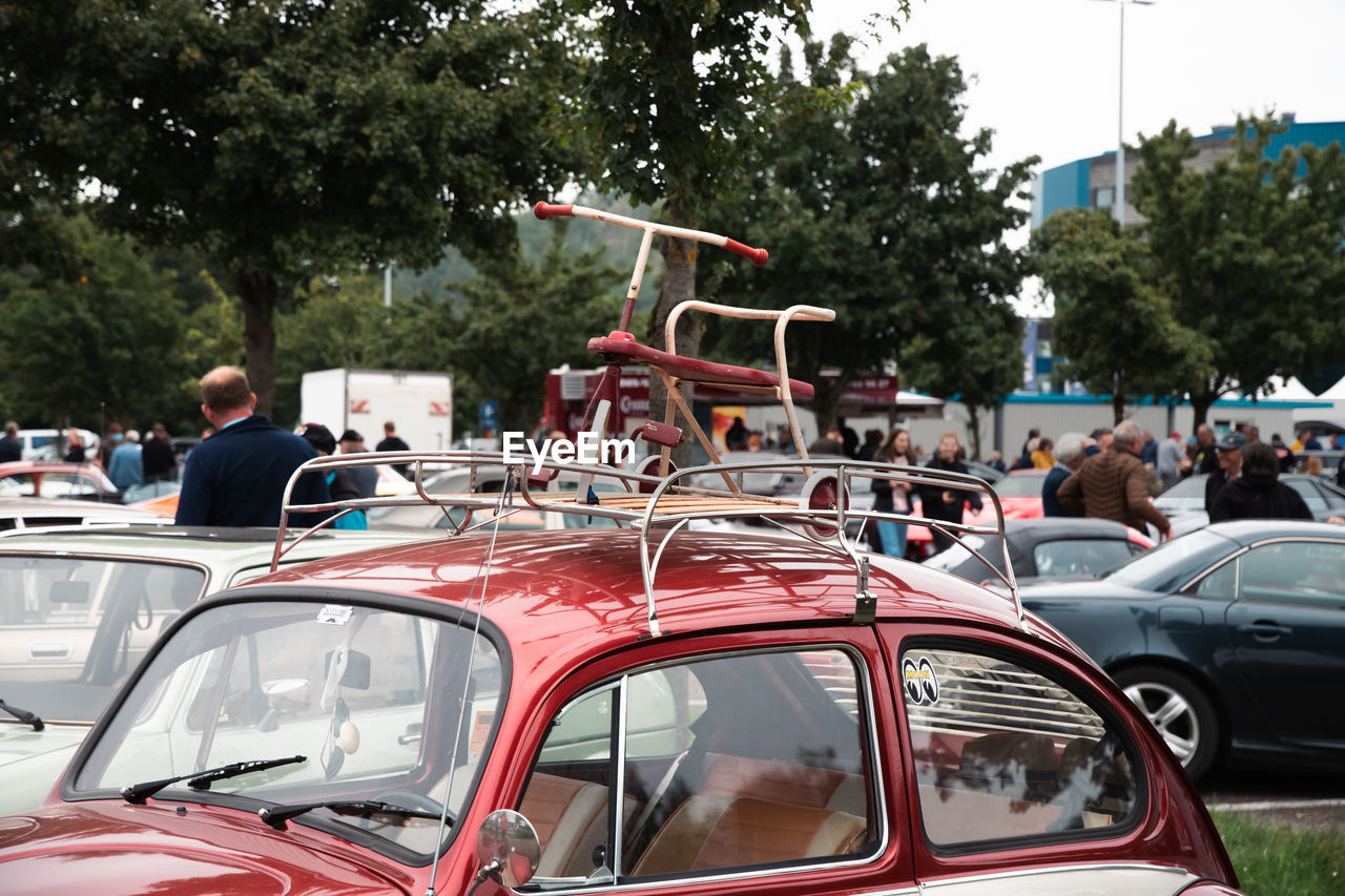 Genk, belgium, august 18, 2021 classic summer meet of oldtimer,volkswagen beetle