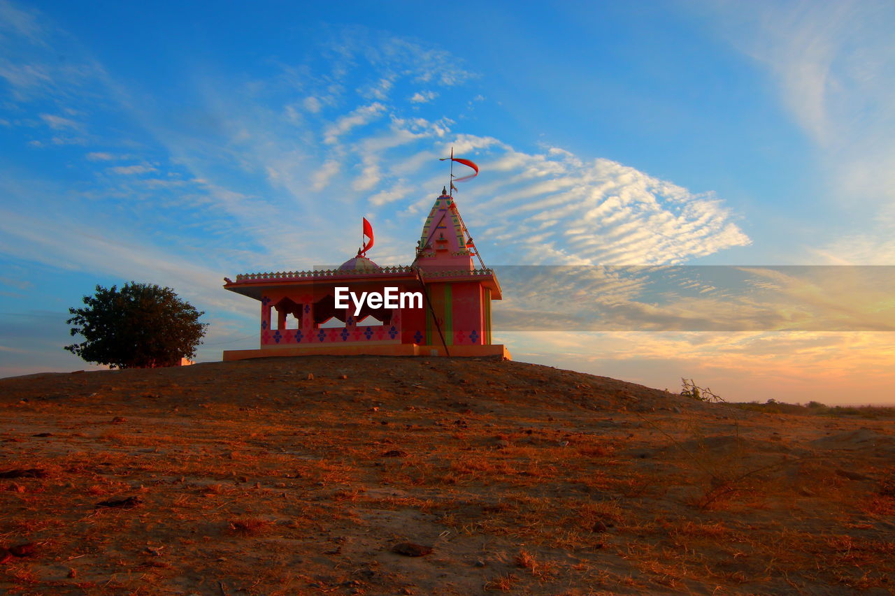 Low angle view of traditional building against sky