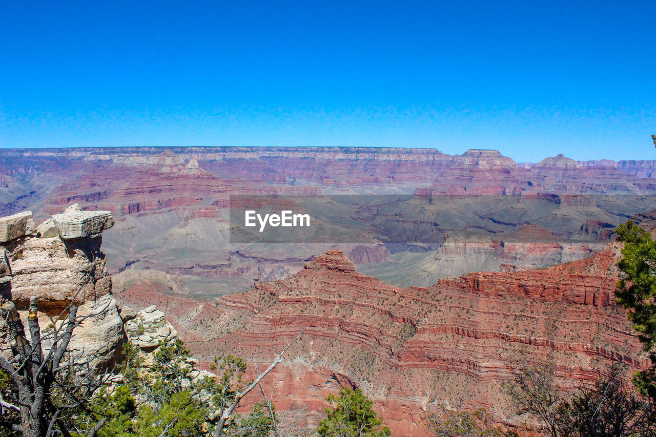 Scenic view of rock formations against sky