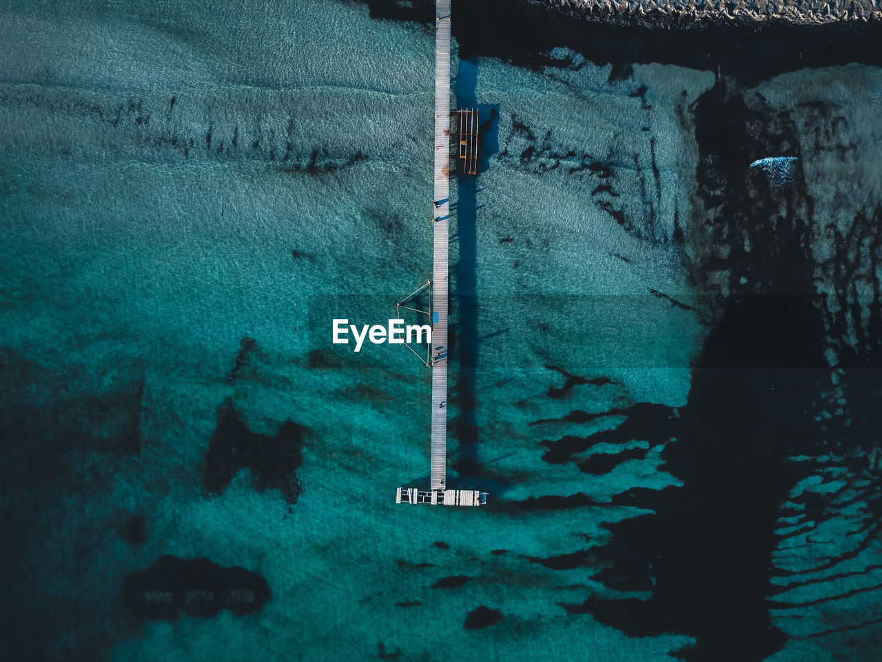 High angle view of sea