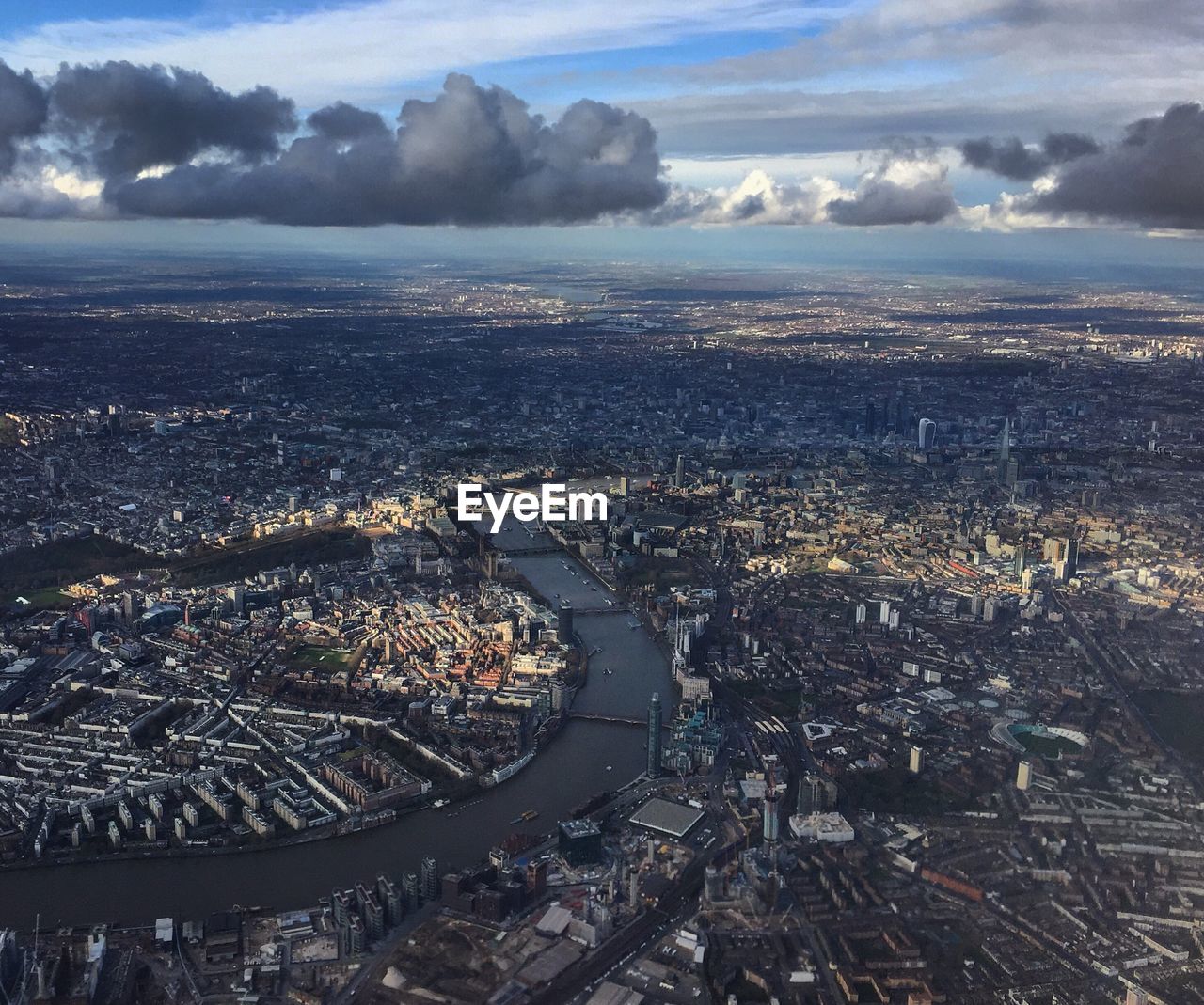 Aerial shot of landscape