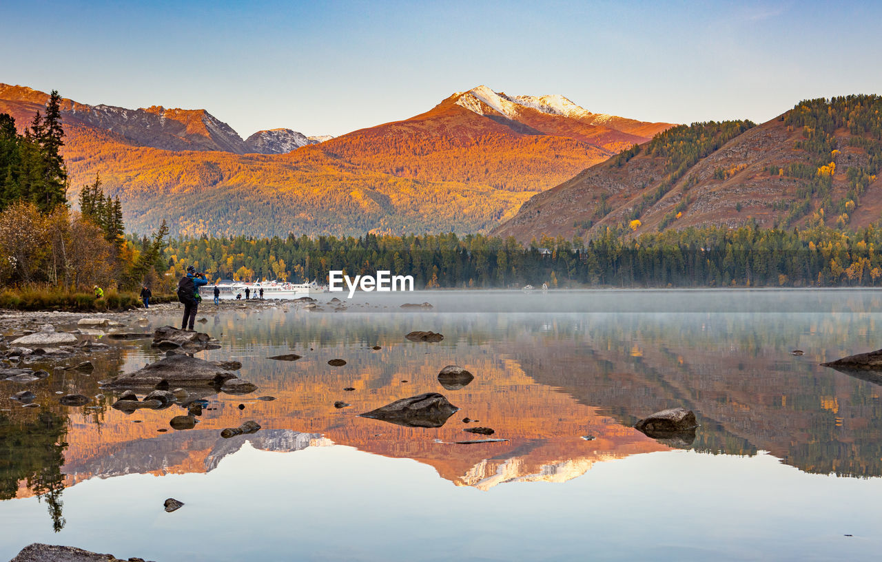 Scenic view of lake