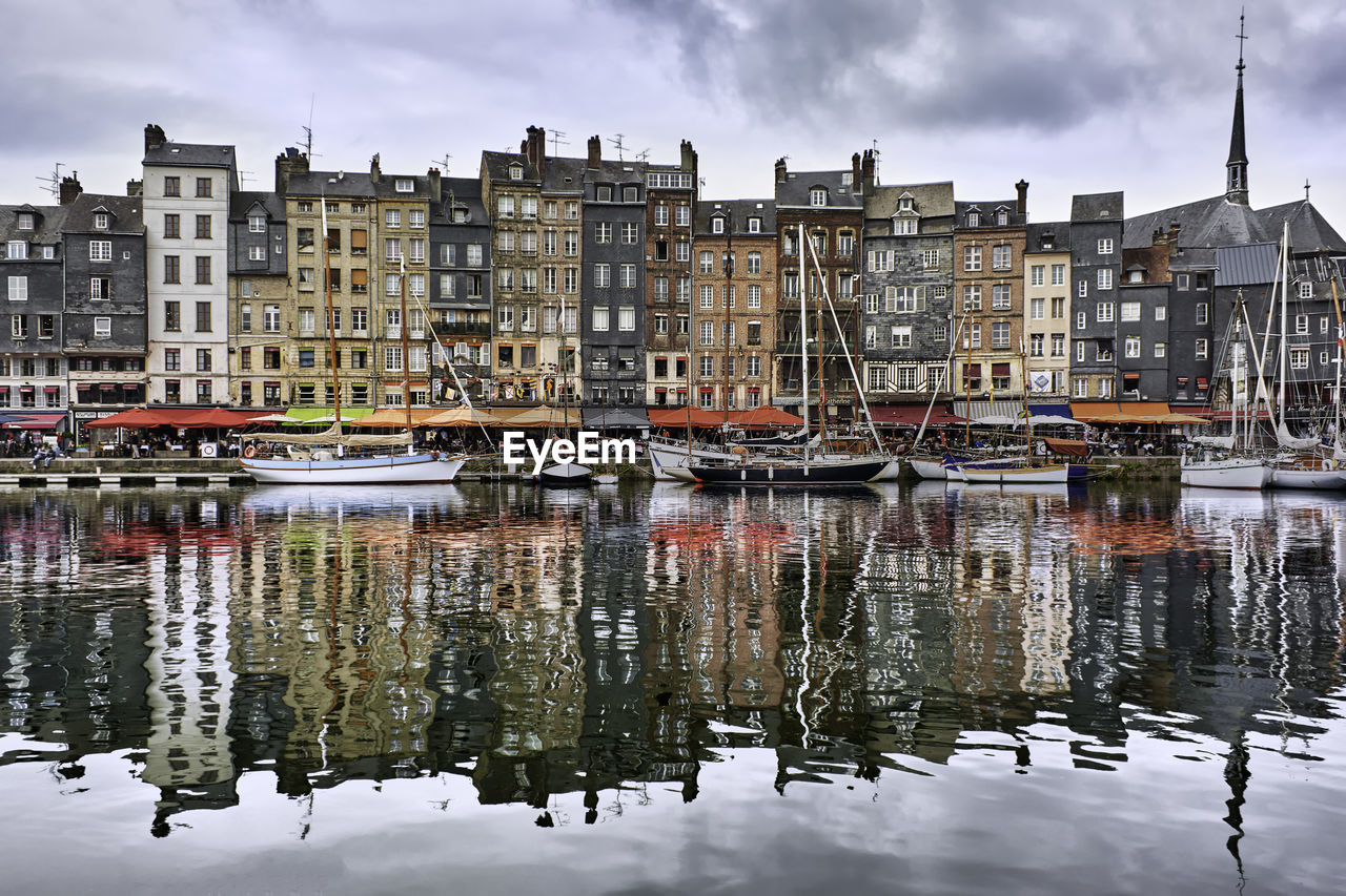 Reflection of buildings in water