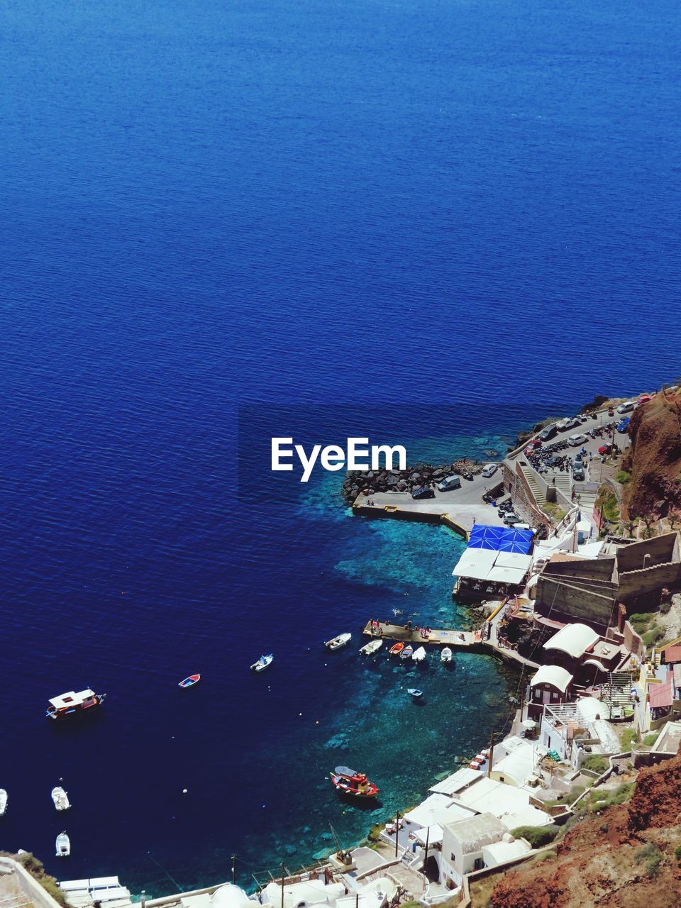 High angle view of sea