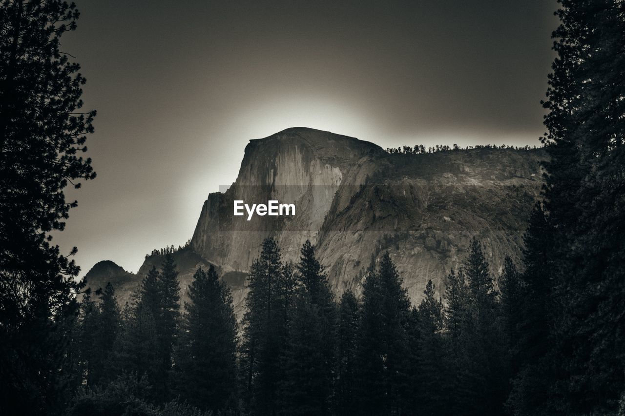 Scenic view of mountains against clear sky