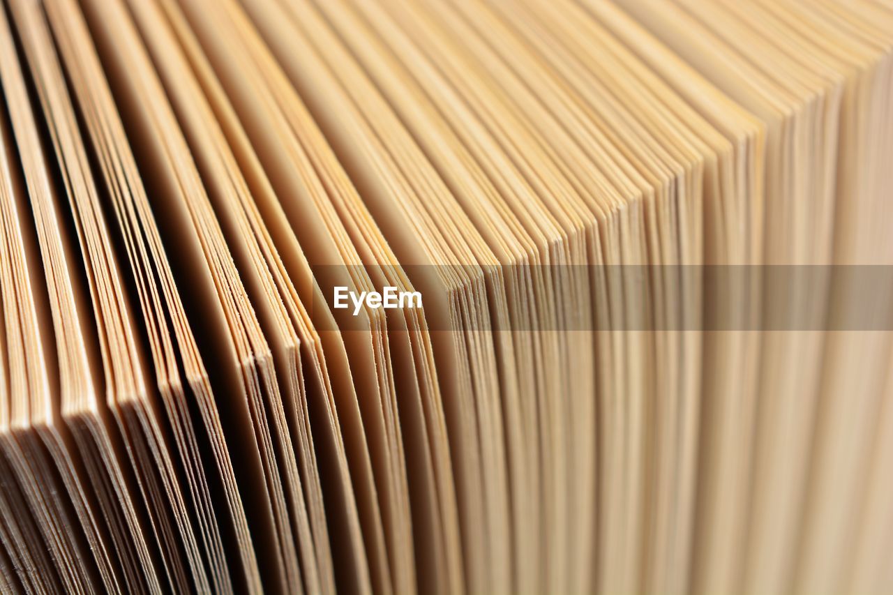 Close-up of book on table