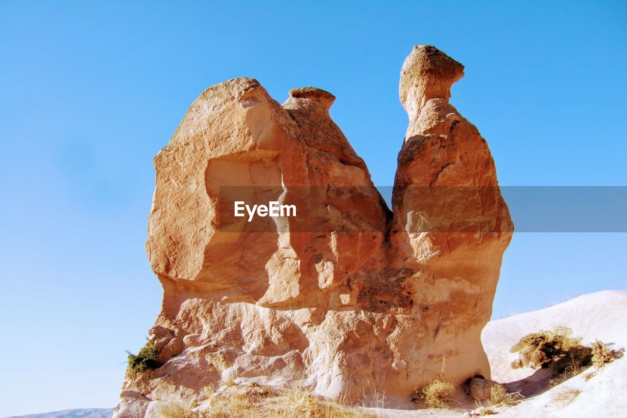 Low angle view of rock formation