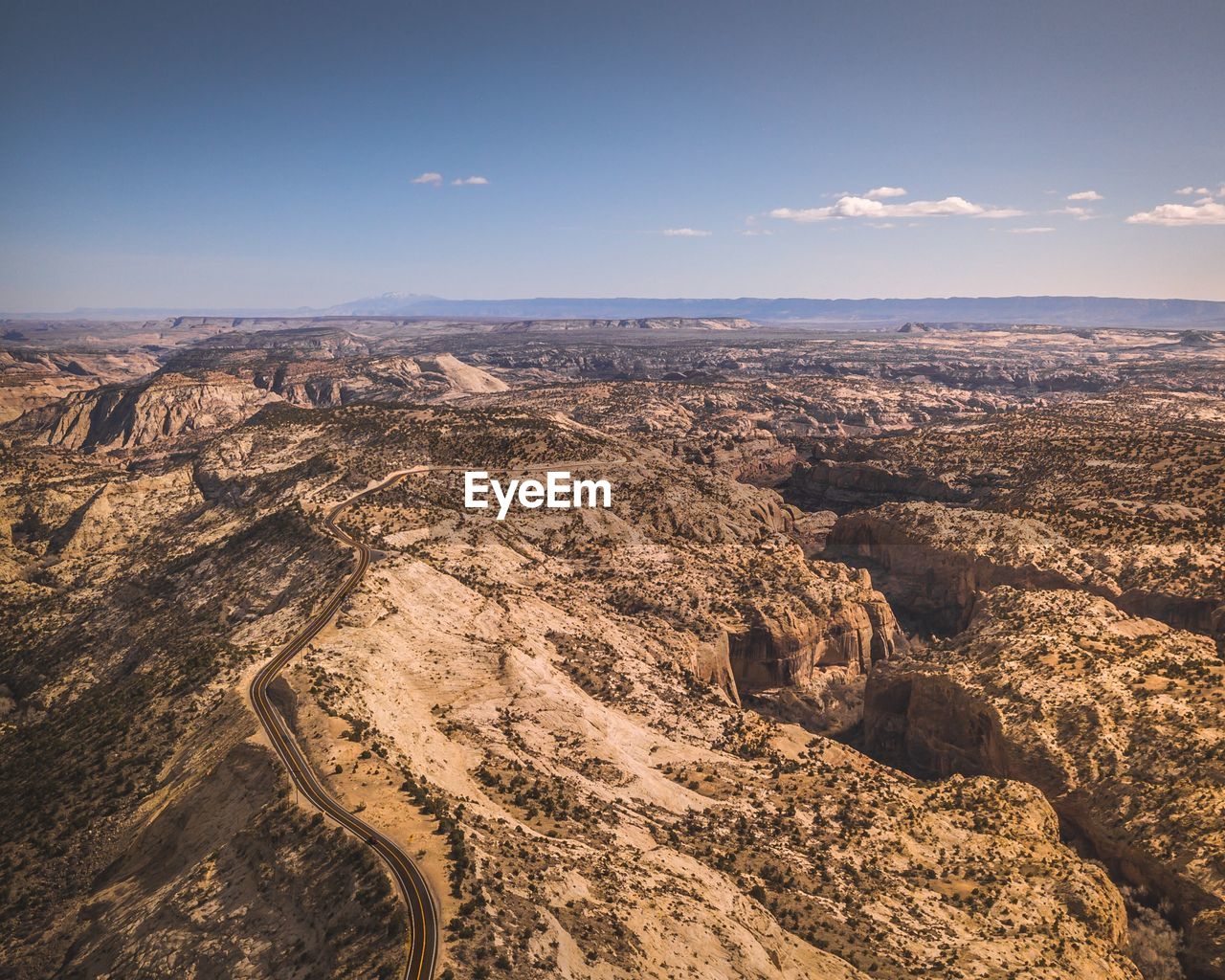 Aerial view of dramatic landscape