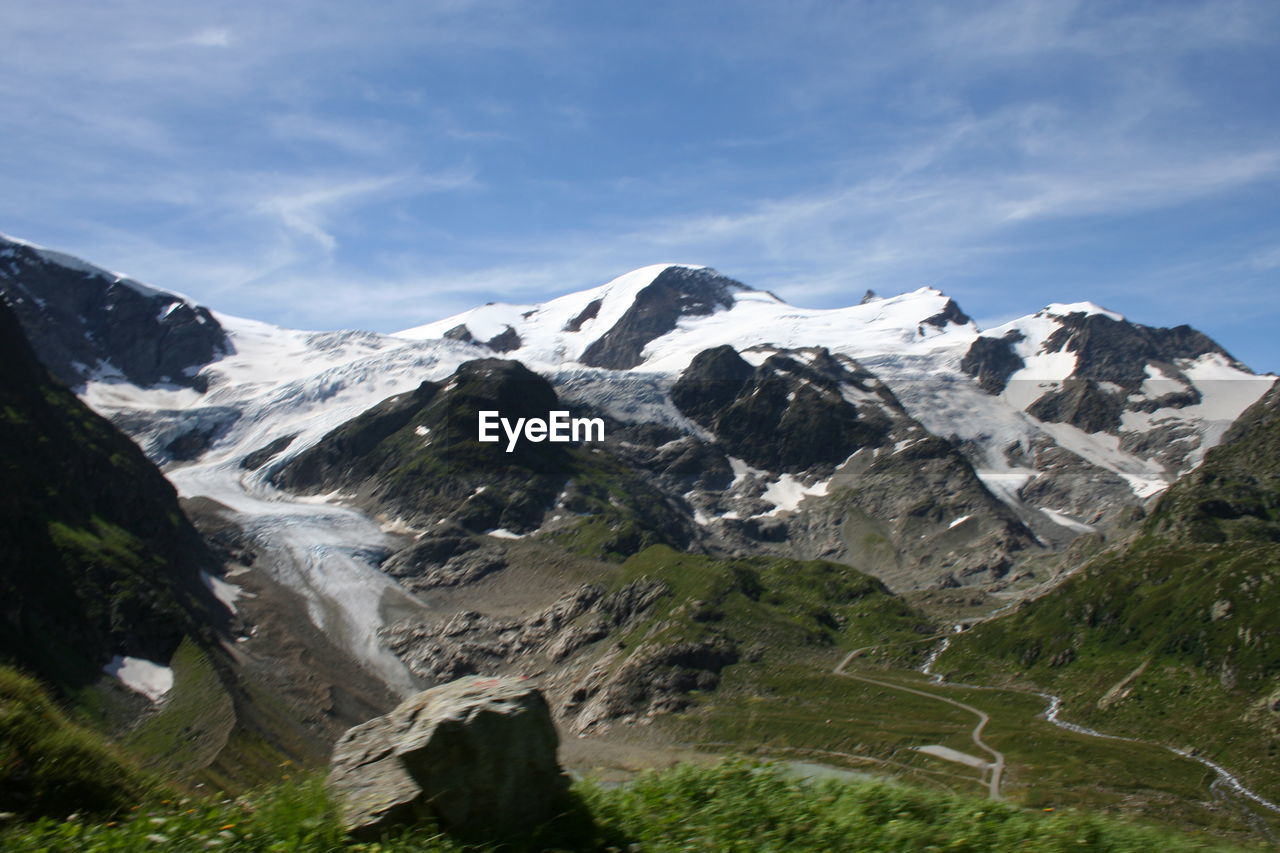 SCENIC VIEW OF MOUNTAINS AGAINST SKY DURING WINTER