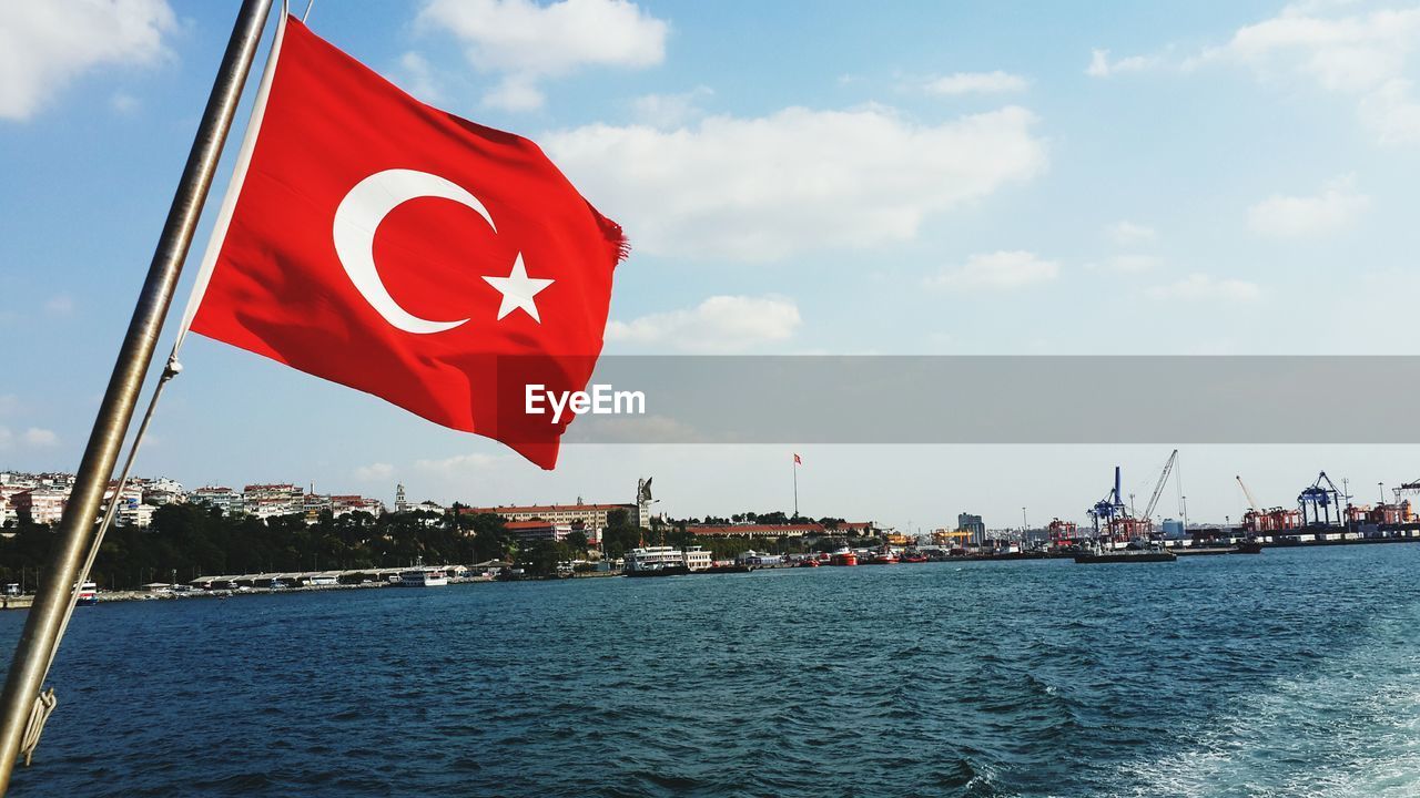 SCENIC VIEW OF FLAG AGAINST SKY