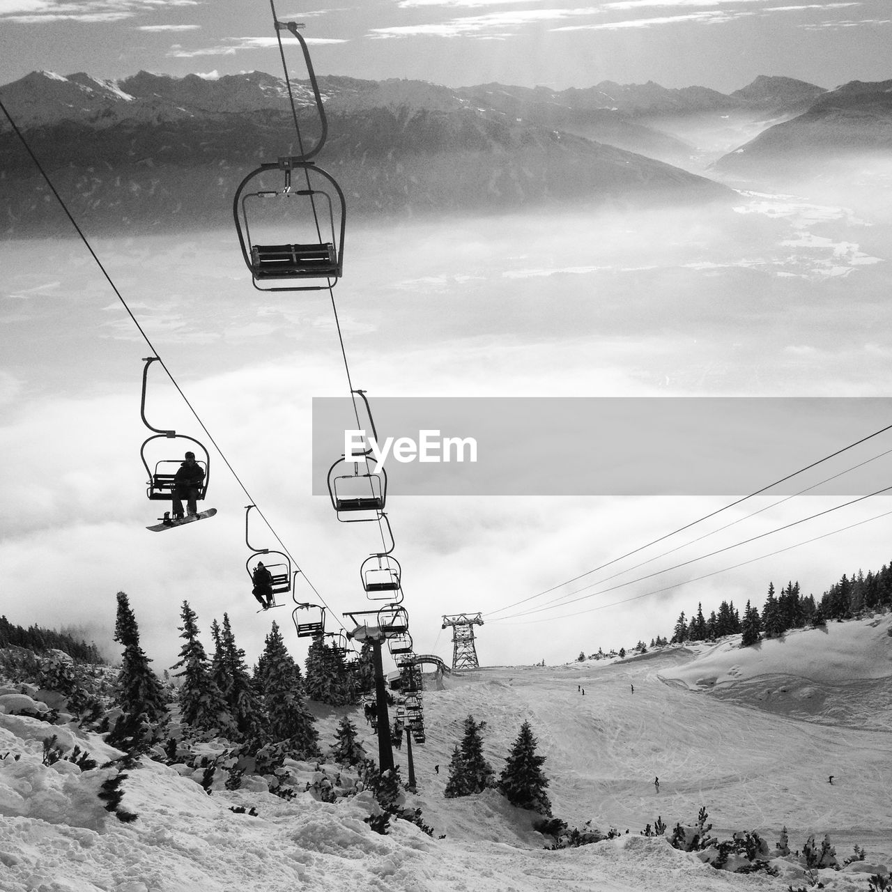 LOW ANGLE VIEW OF SKI LIFT AGAINST SKY