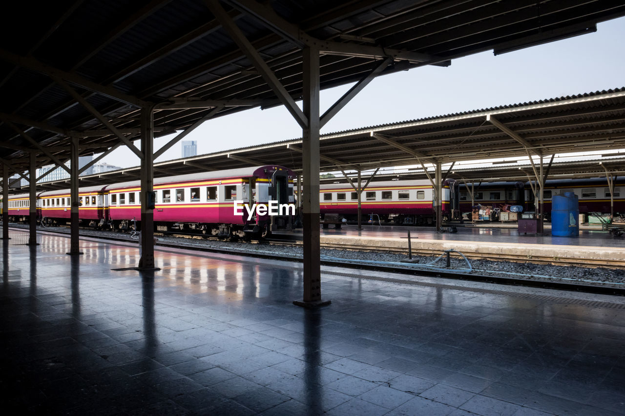 Train at railroad station