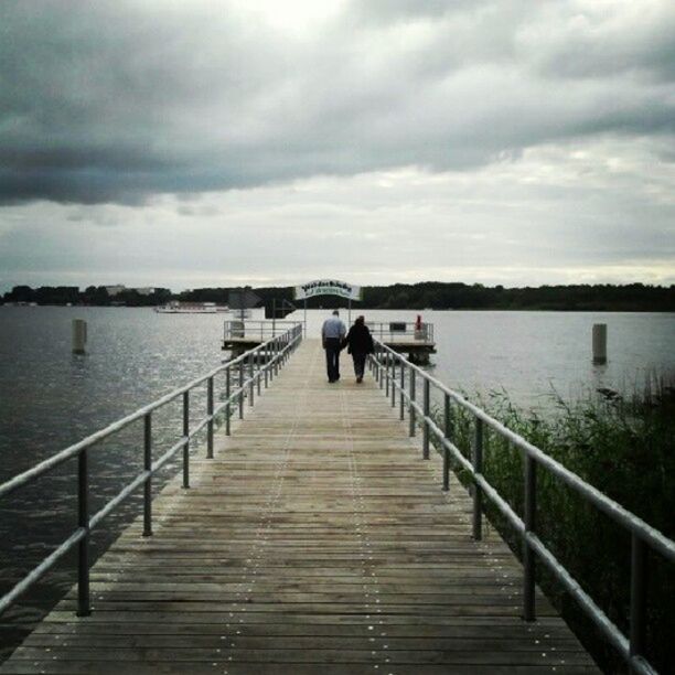 VIEW OF PIER ON LAKE