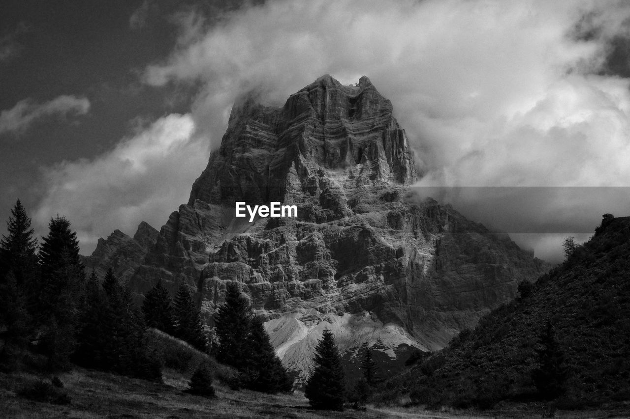 Scenic view of mountain against sky