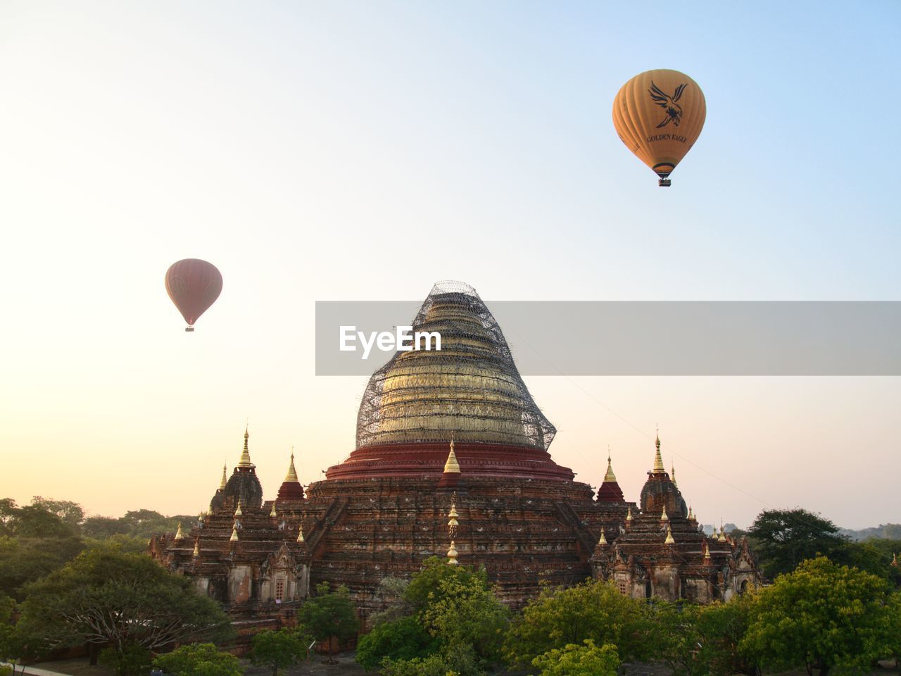 HOT AIR BALLOONS AGAINST SKY