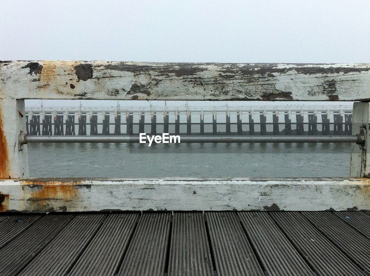 Scenic view of pier against sky