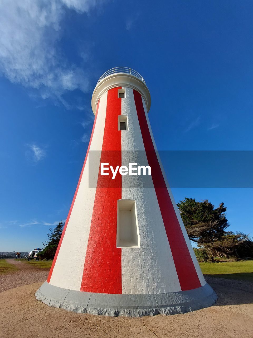 Low angle view of lighthouse. this is mersey bluff lighthouse located in devonport, tasmania.