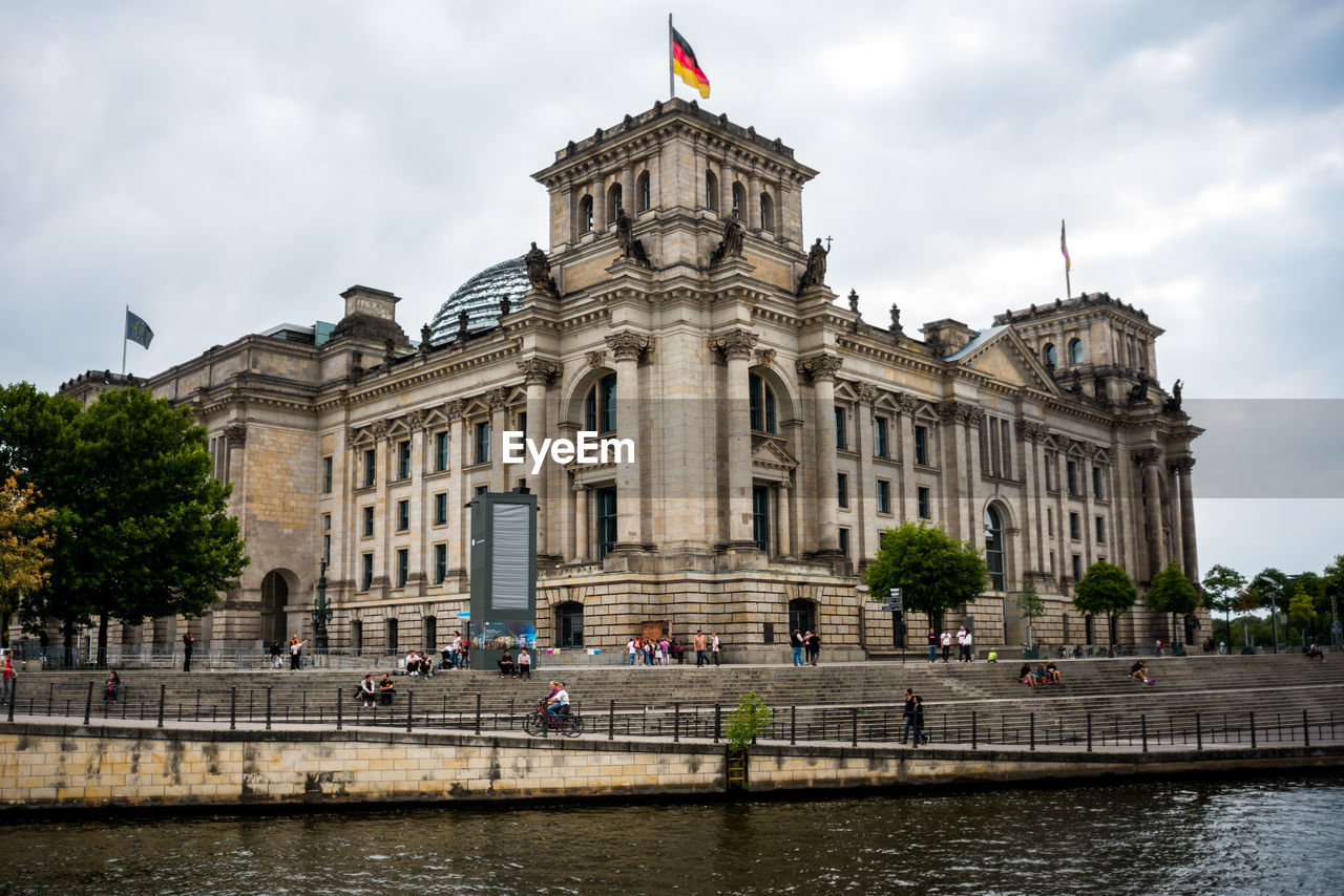 View of historical building in city against sky in berlin, germany 