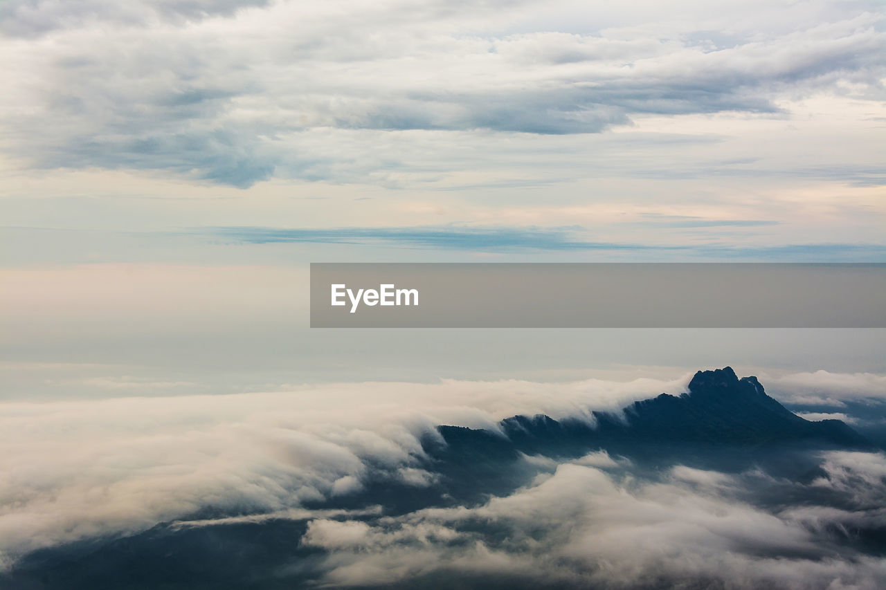 Scenic view of cloudscape against sky during sunset