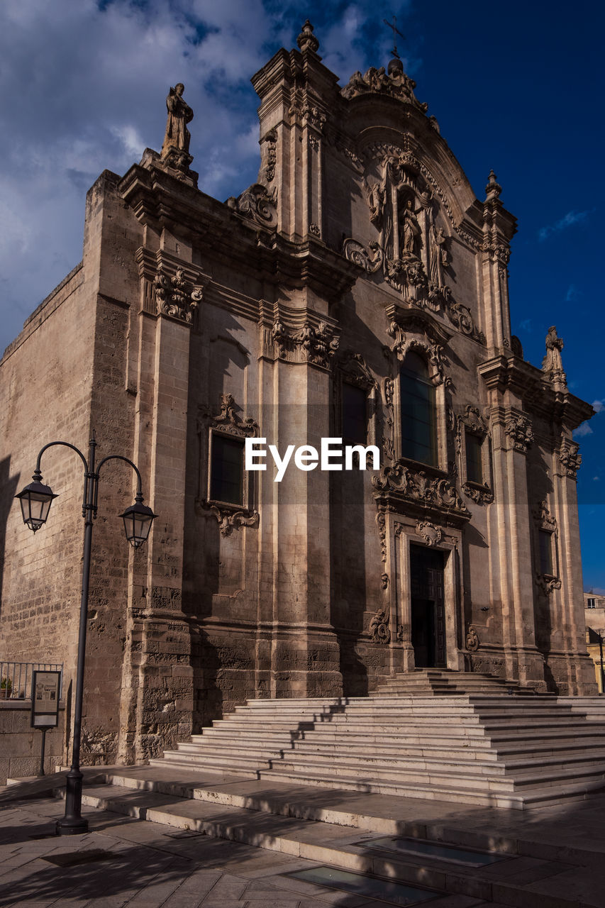 Low angle view of church of matera chiesa di san francesco