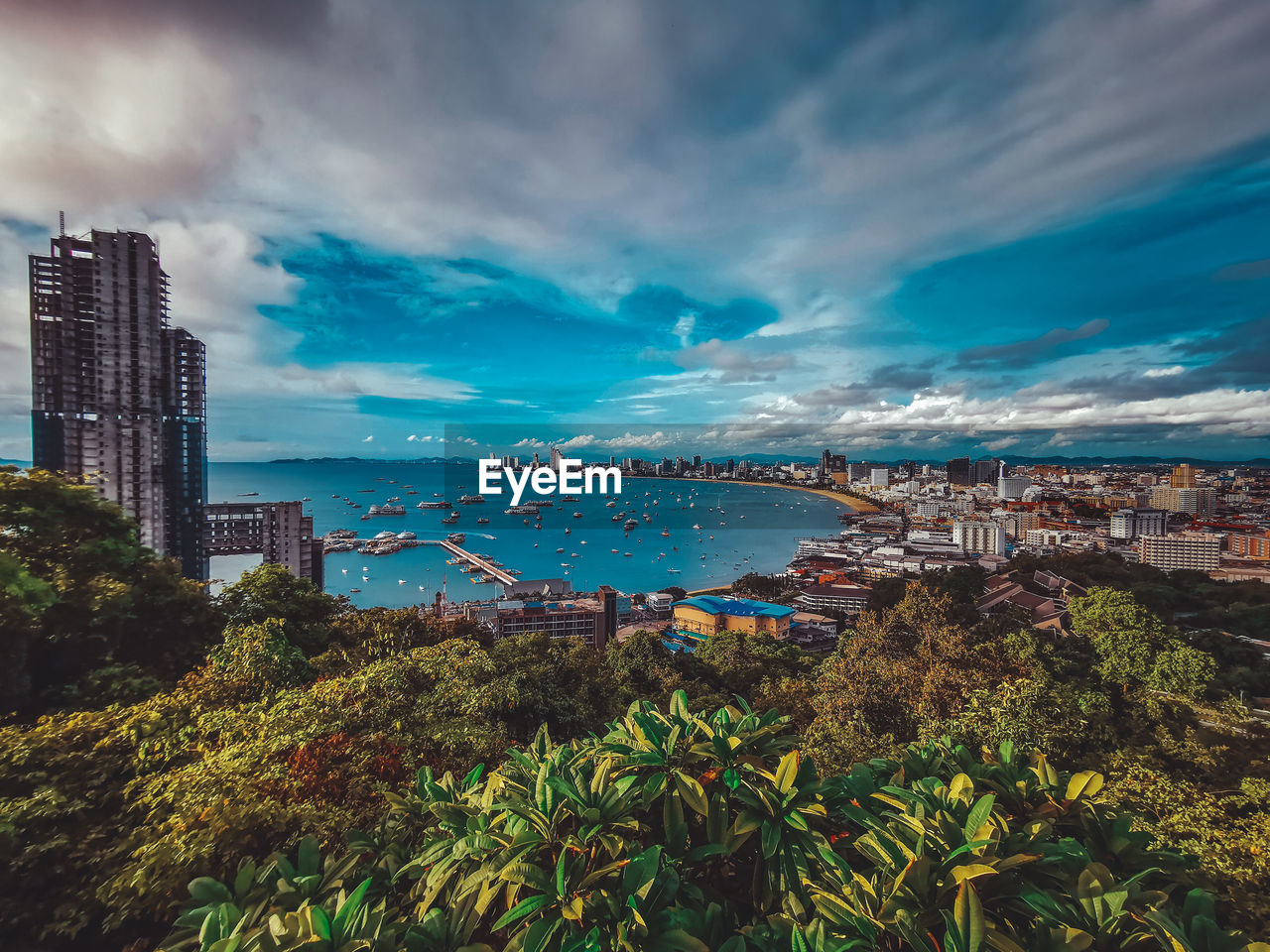 View over pattaya bay, thailand