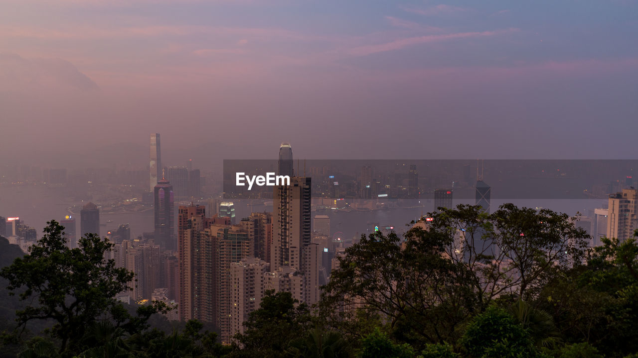 Hong kong skyline from victoria peak