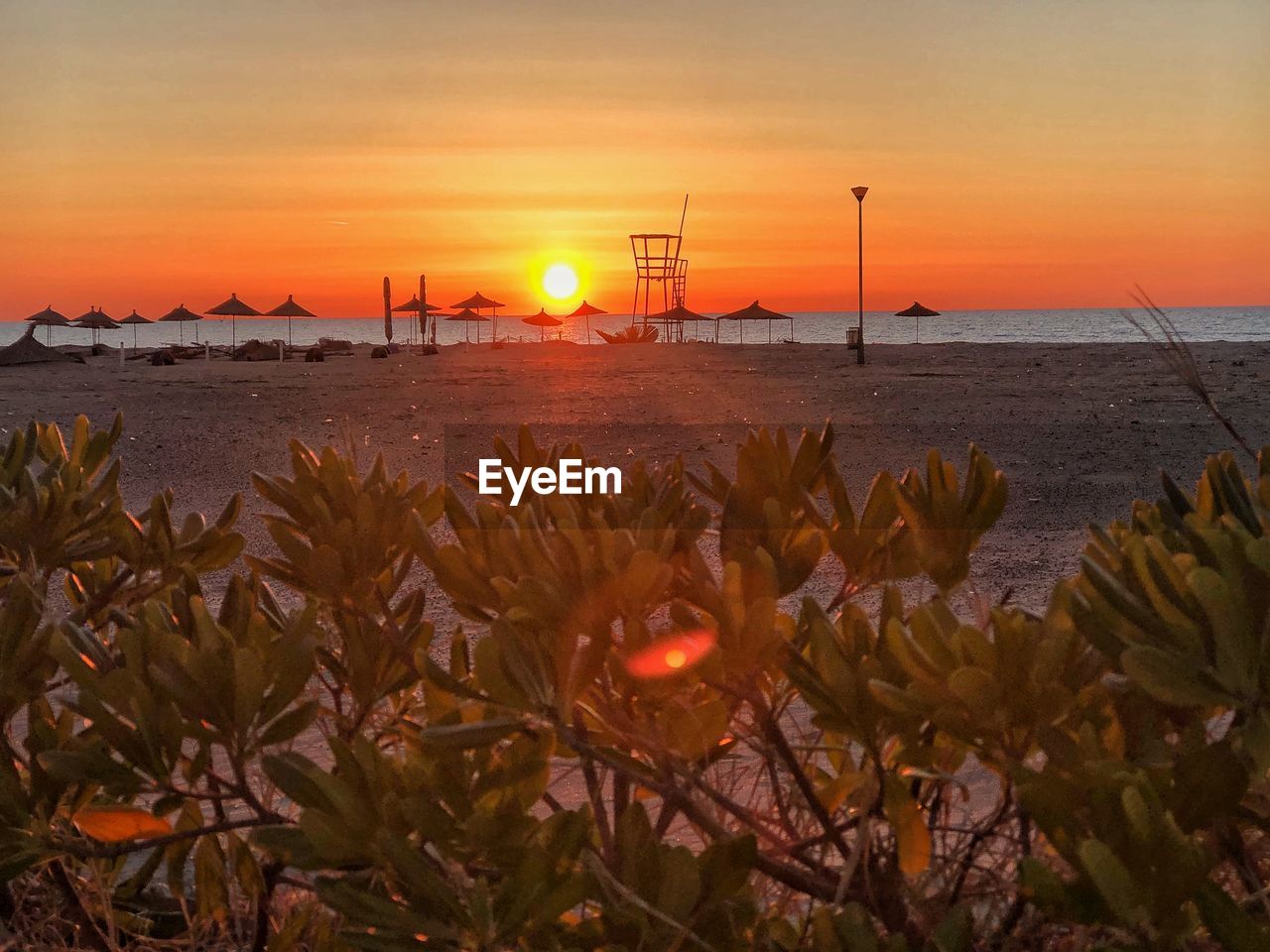 SCENIC VIEW OF SEA DURING SUNSET