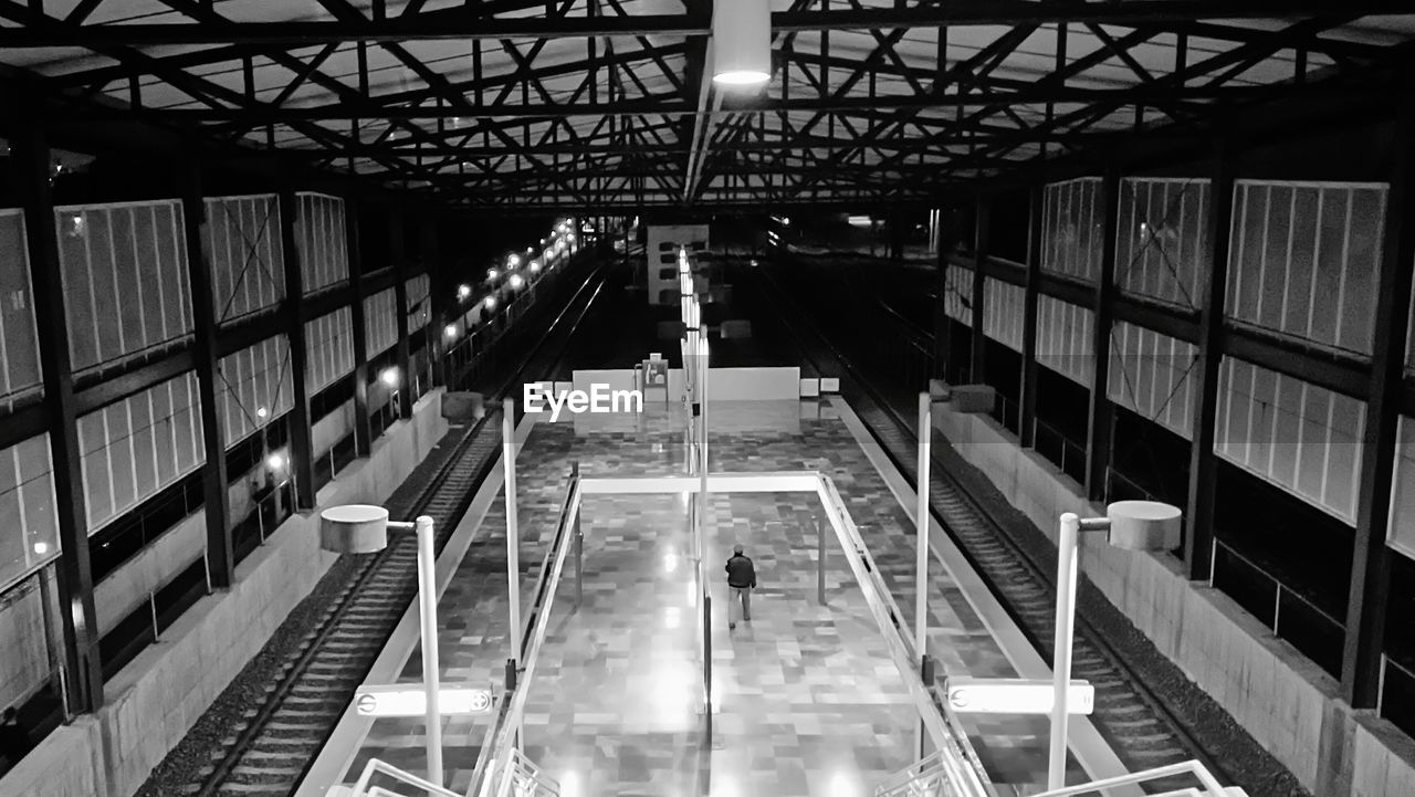 RAILROAD STATION AT NIGHT