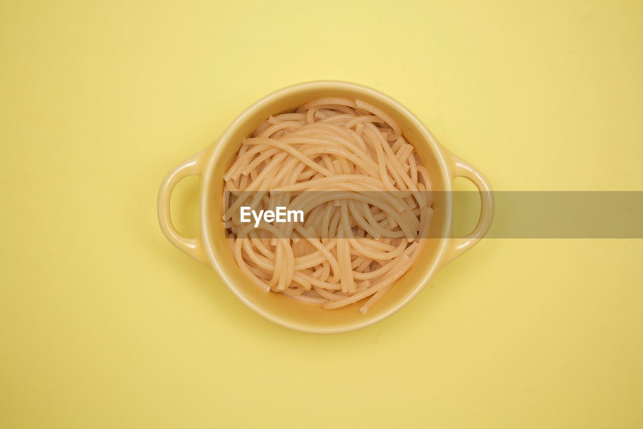 Directly above shot of noodles in bowl