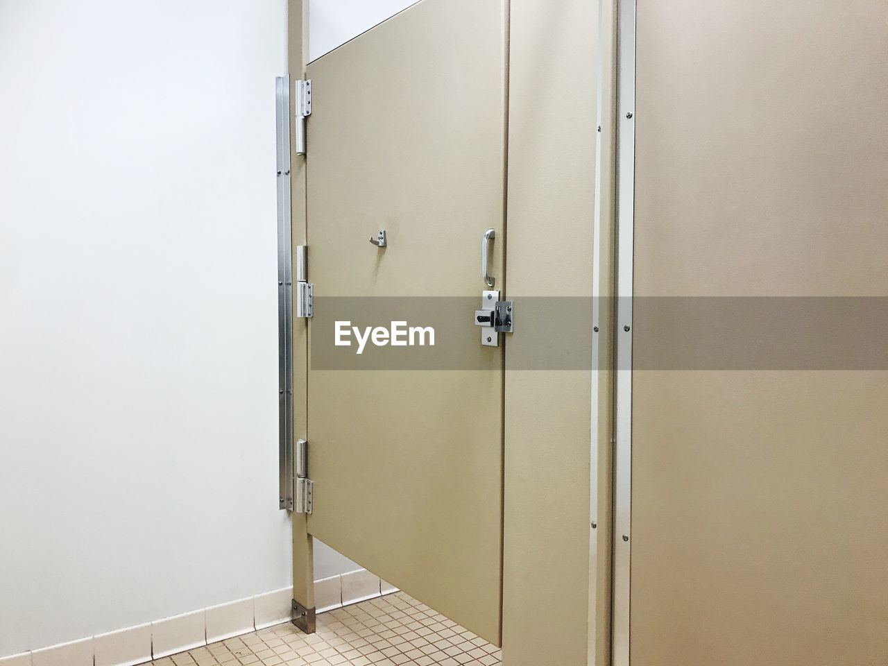 Public restroom stall door