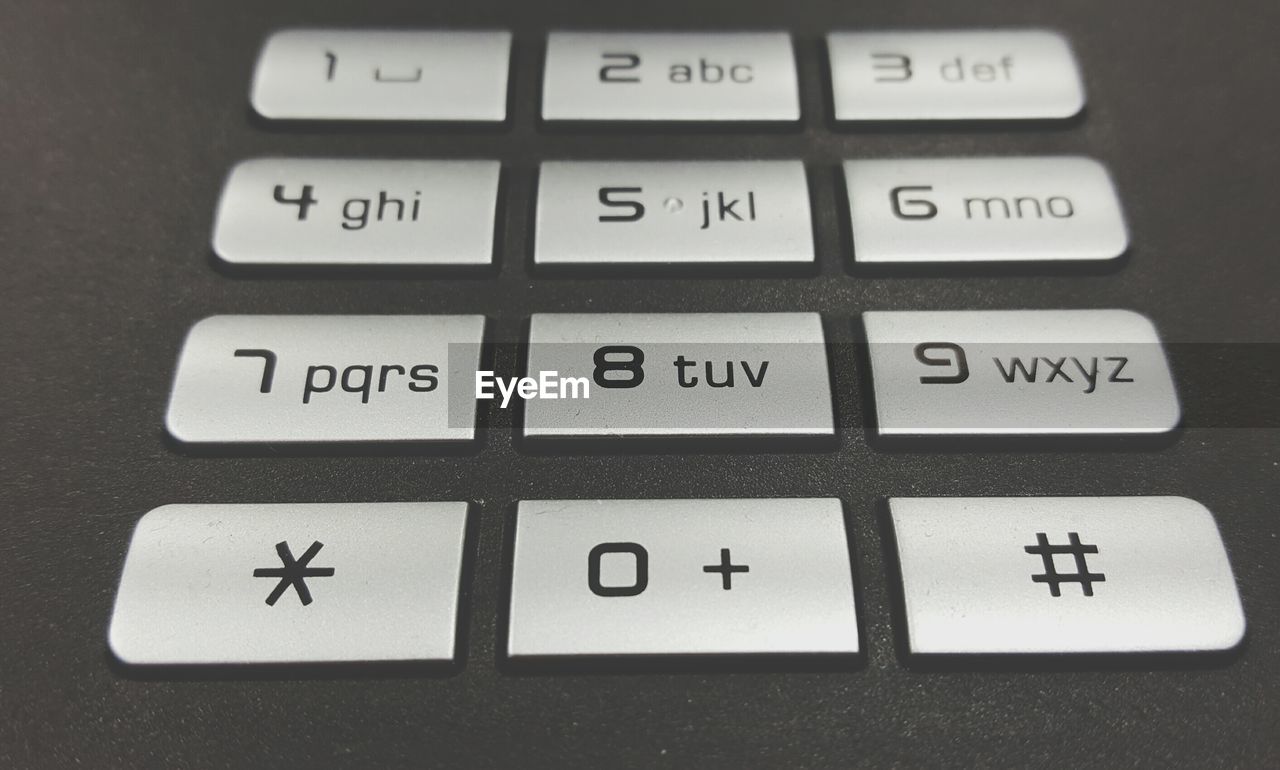 Close-up of text on computer keyboard