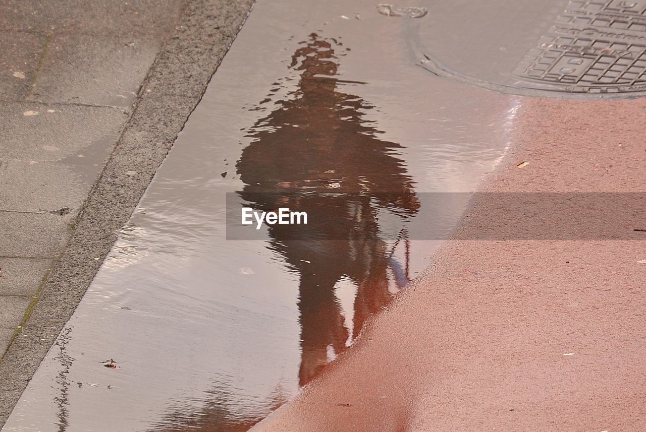 REFLECTION OF CLOUDS ON PUDDLE