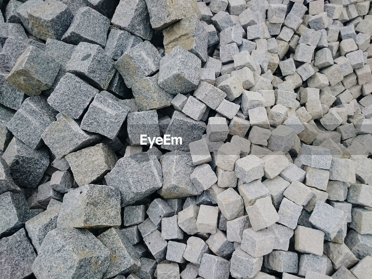 Full frame shot of stones at construction site