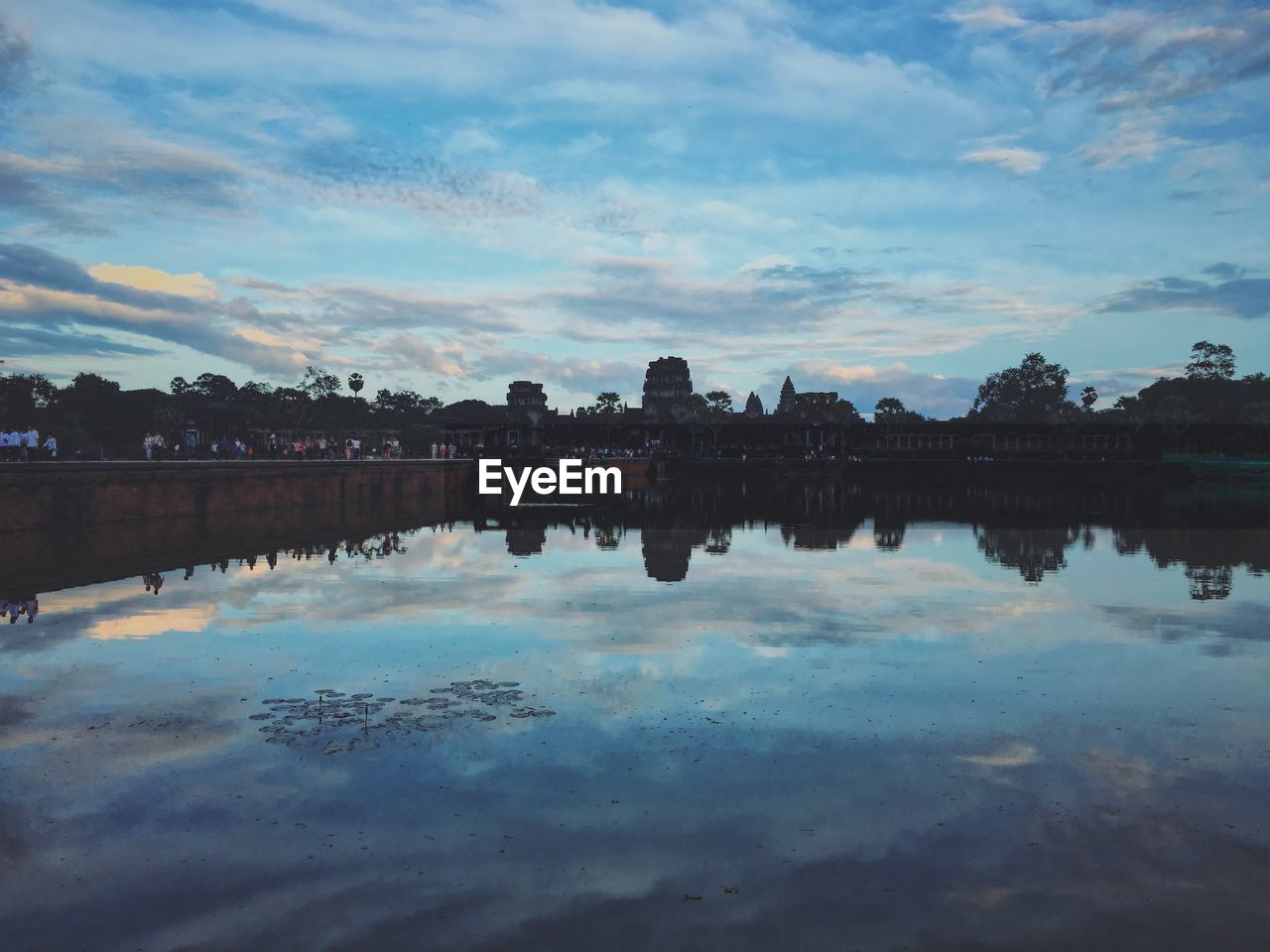 REFLECTION OF CLOUDS IN LAKE