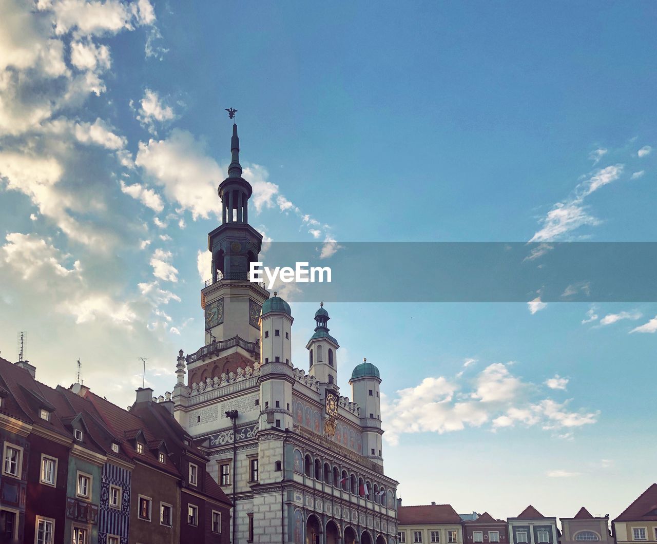 Low angle view of buildings against sky