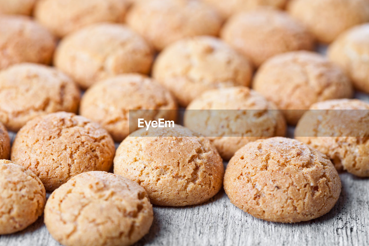 close-up of cookies on table