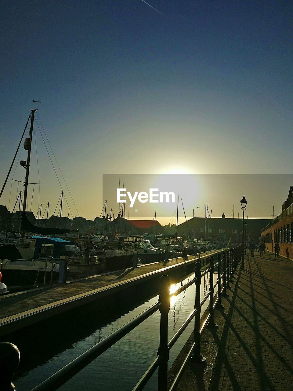 VIEW OF MARINA AT SUNSET