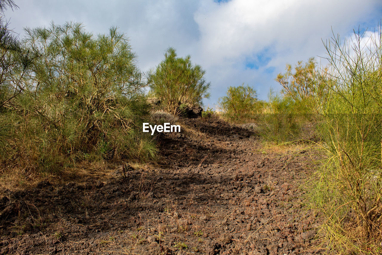 A ruined passage at the top of the etna volcano