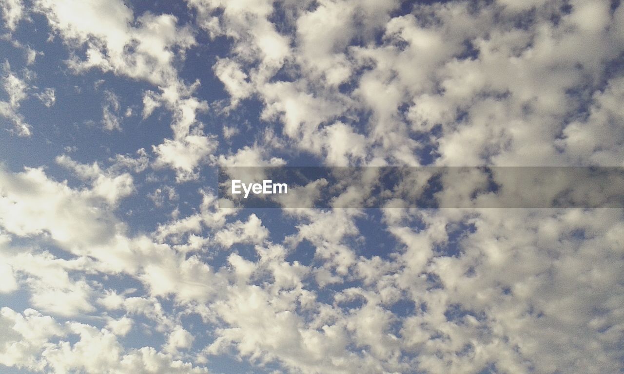 Low angle view of cloudy sky