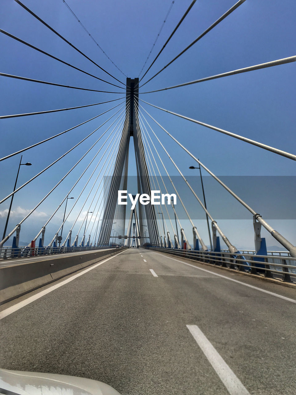 View of suspension bridge against sky