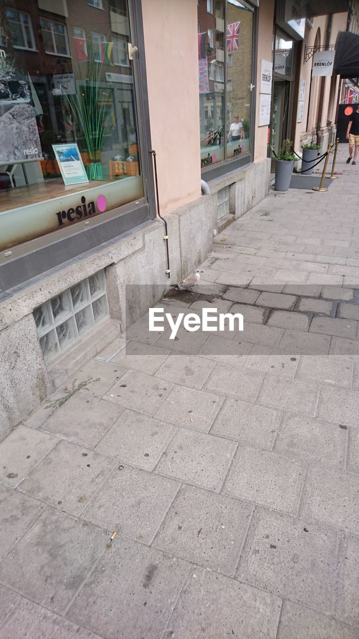 FOOTPATH BY BUILDINGS IN CITY