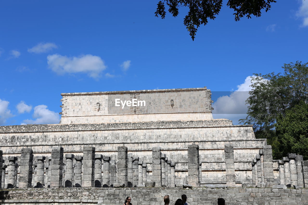 View of historical building against blue sky