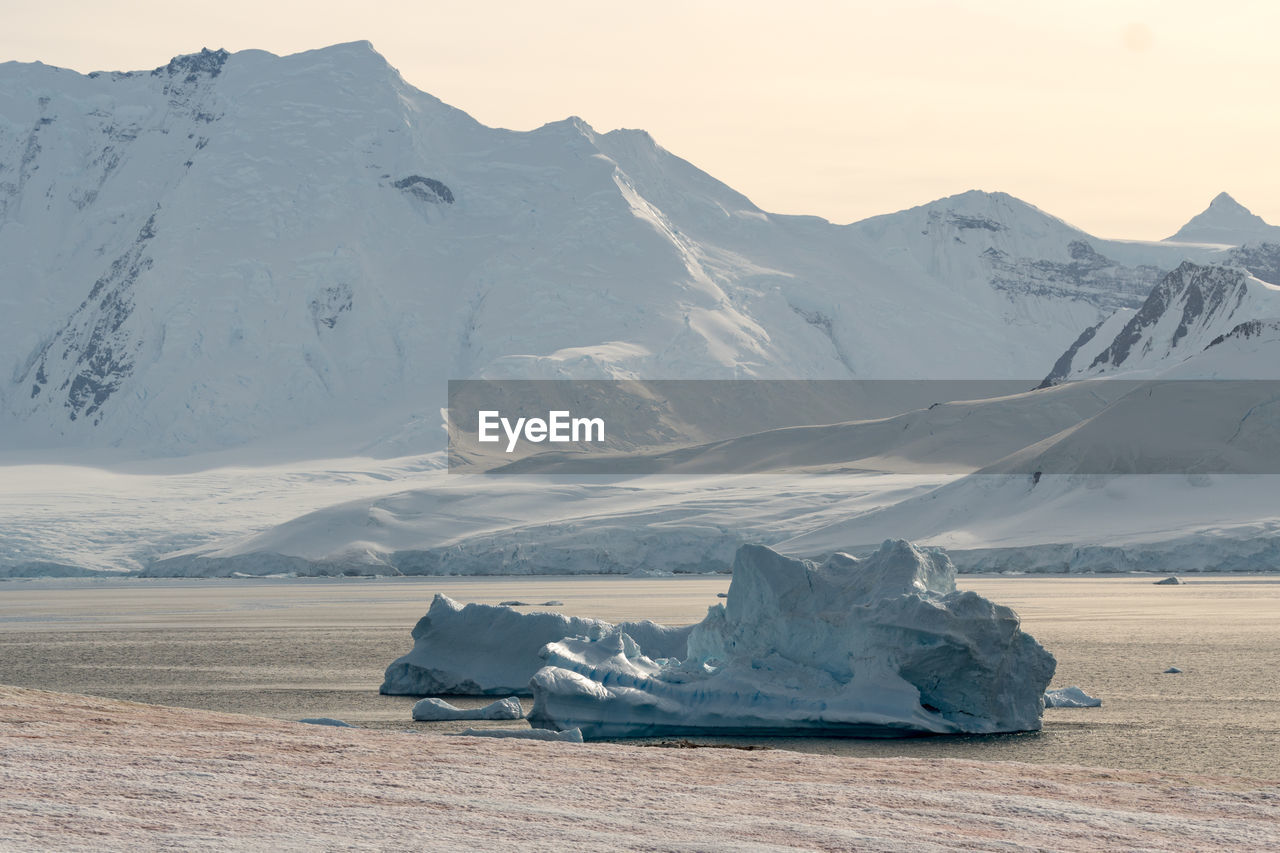 Scenic view of sea during winter