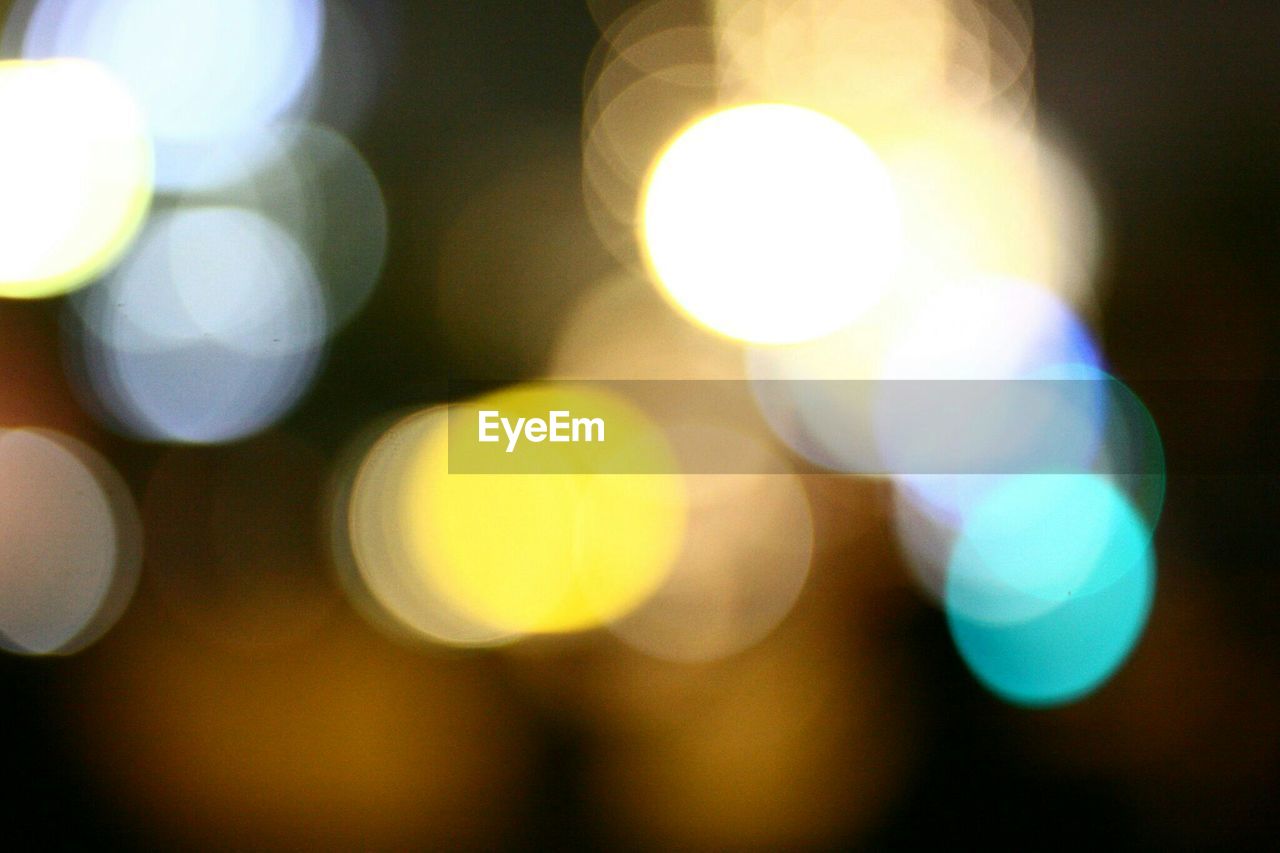 Defocused image of lights