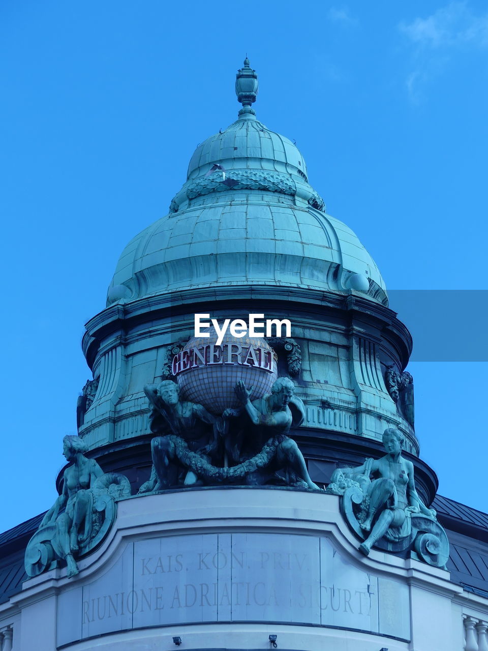 Low angle of well known company building dome