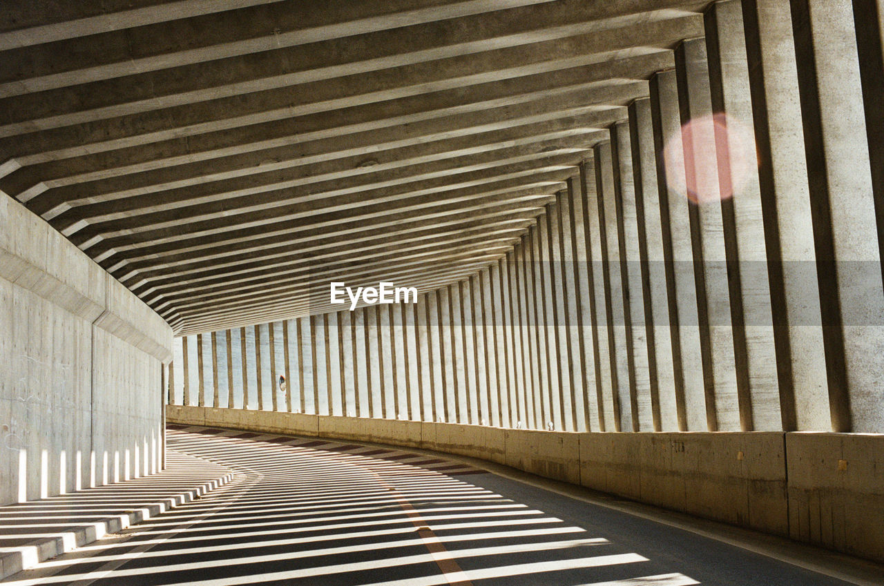 Interior of empty tunnel