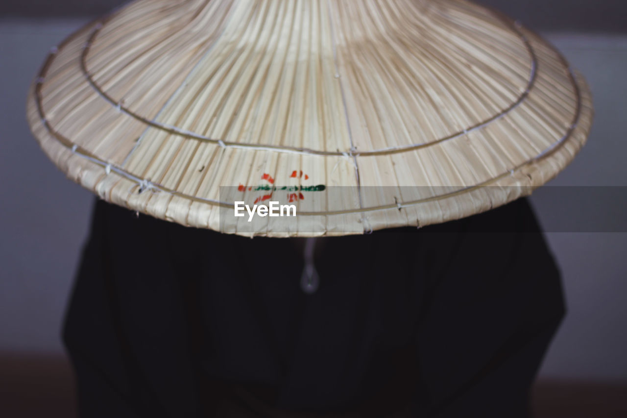 Close-up of woman wearing hat